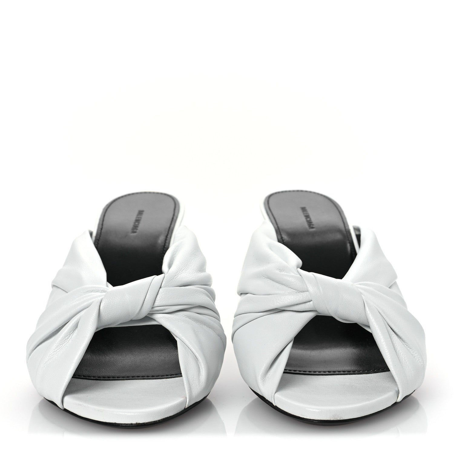 Balenciaga Smooth Nappa Drapy 80mm Sandals 38 White 3 of 13