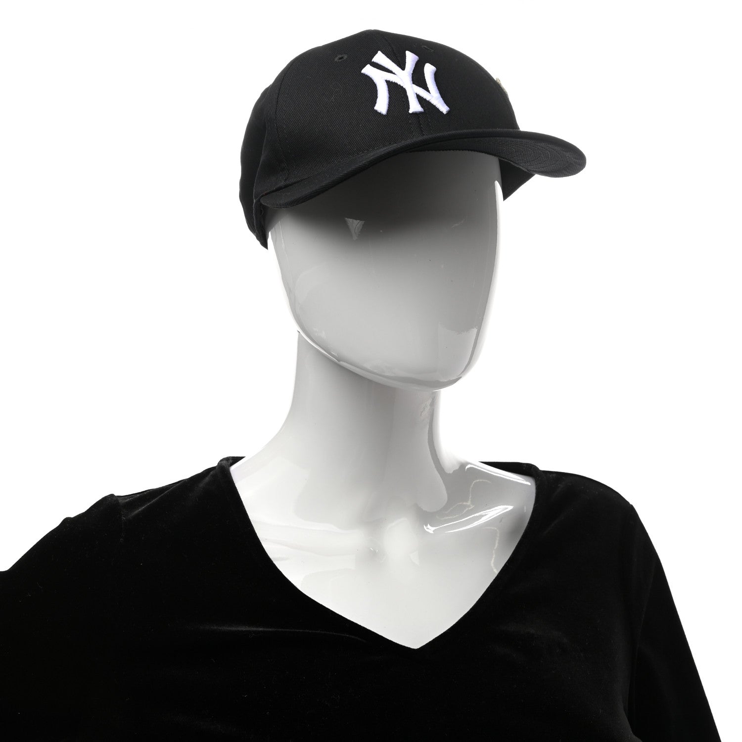 Gucci X MLB Cotton NY Yankees Baseball Hat 57-61 Black 2 of 10