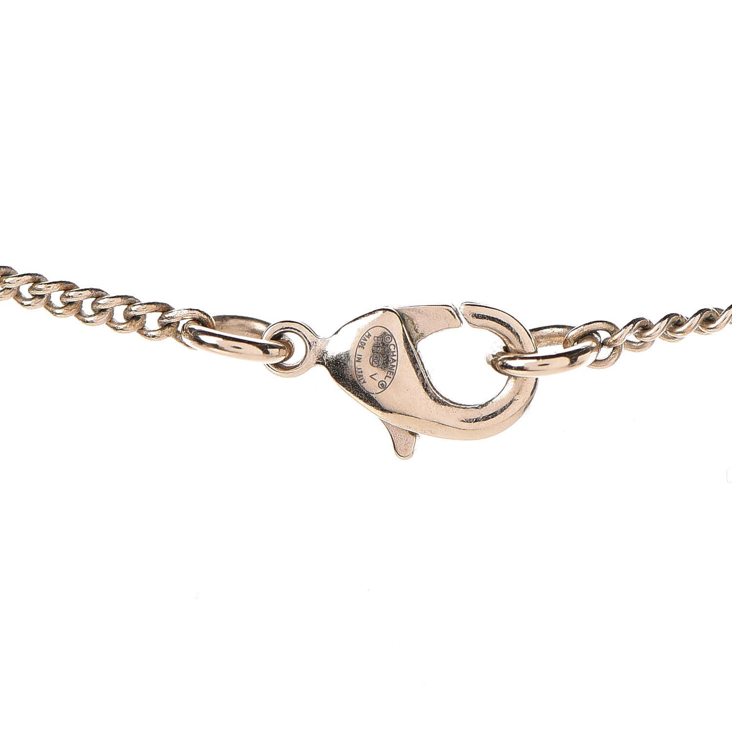 Pearl CC Drop Necklace Gold