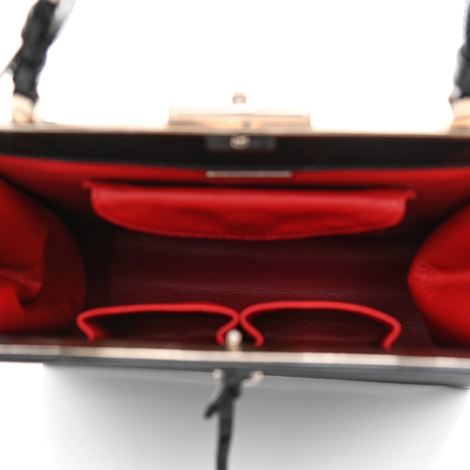 Prada Spazzolato Logo Print Framed Bag Black 4 of 8