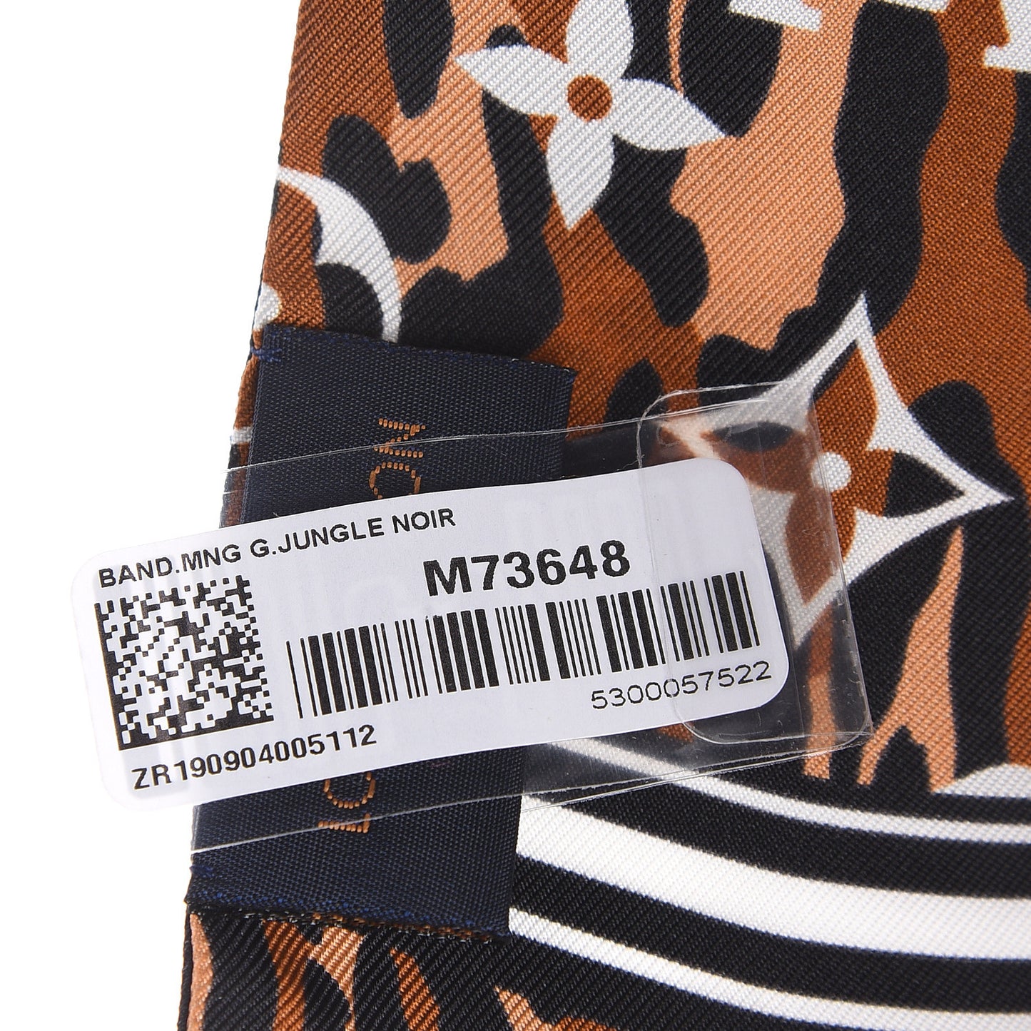 Silk Monogram Giant Jungle Bandeau Black