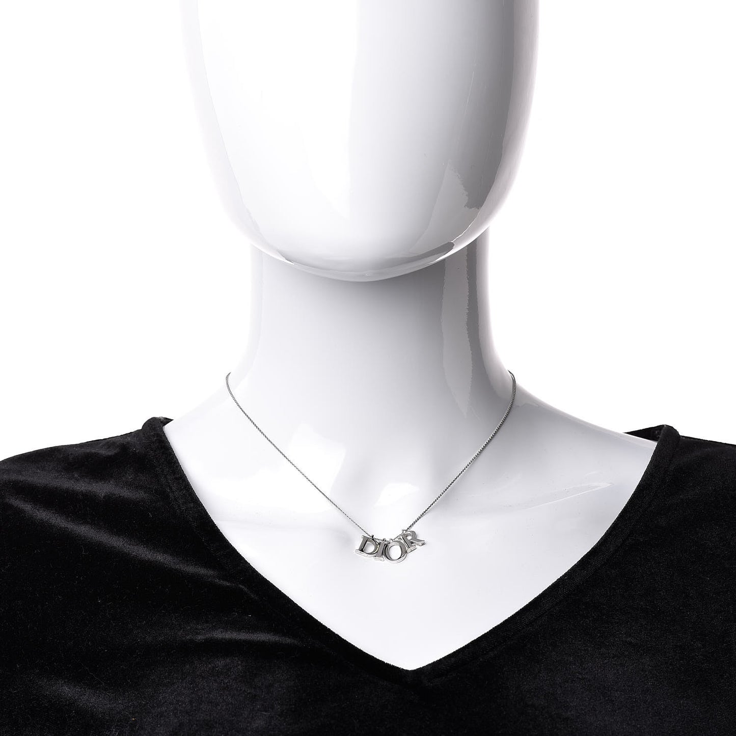 Metal Logo Necklace Silver