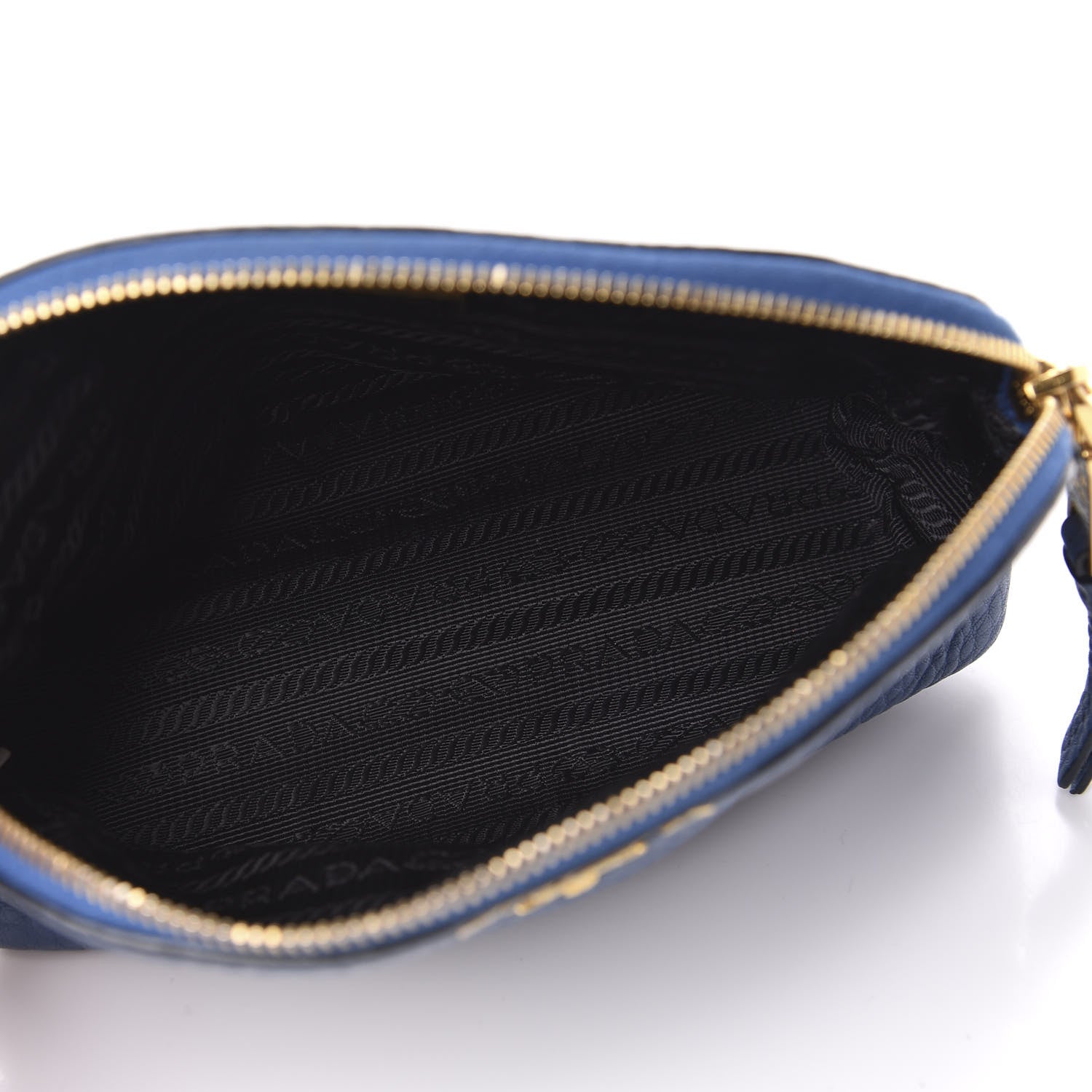 Prada Vitello Daino Cosmetic Pouch Bleuette 5 of 10