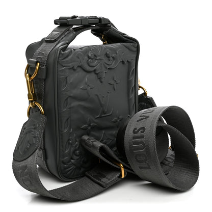 Louis Vuitton Calfskin Monogram Embossed Cruiser Messenger Dark Shadow Gray 3 of 9