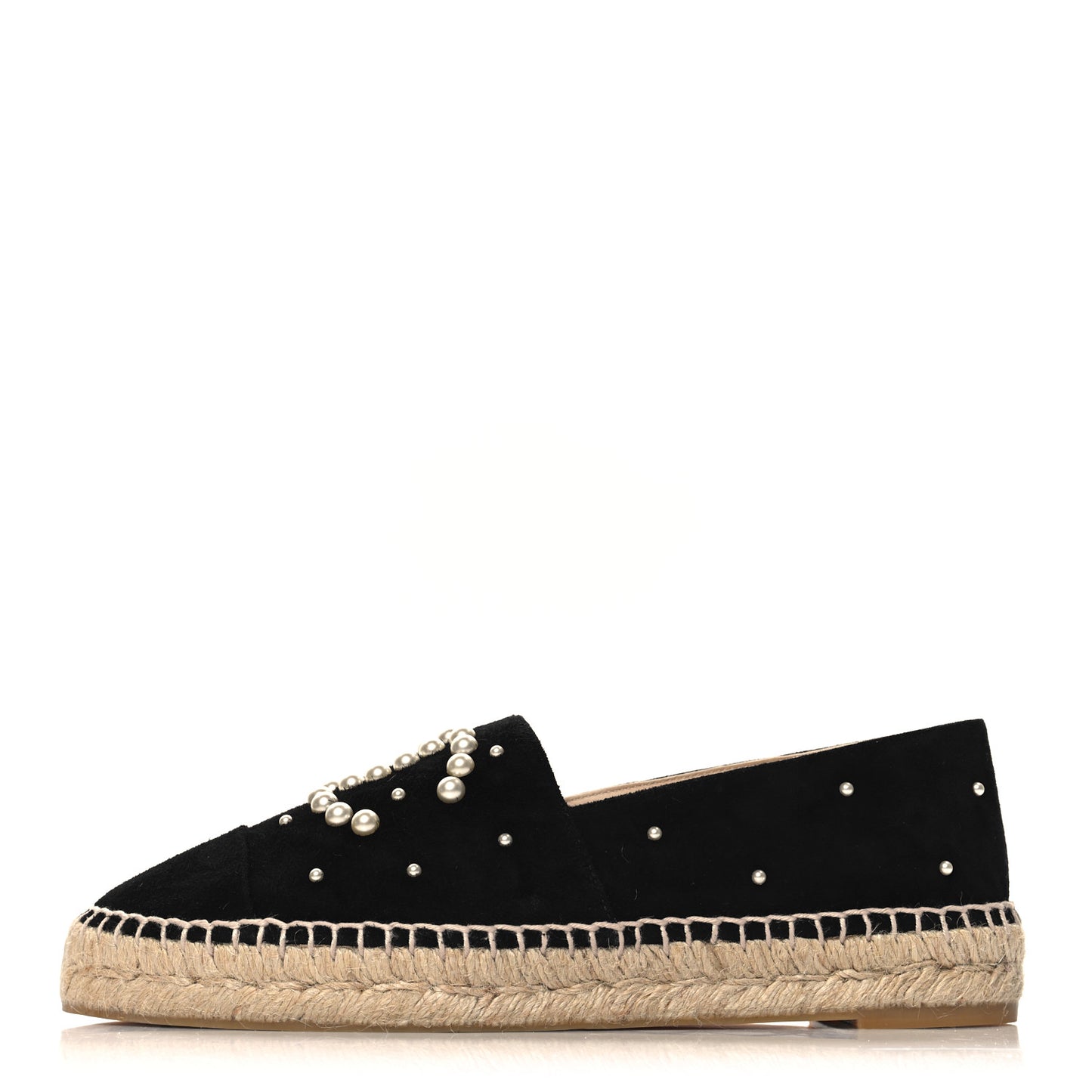 Suede Pearl CC Espadrilles 40 Black