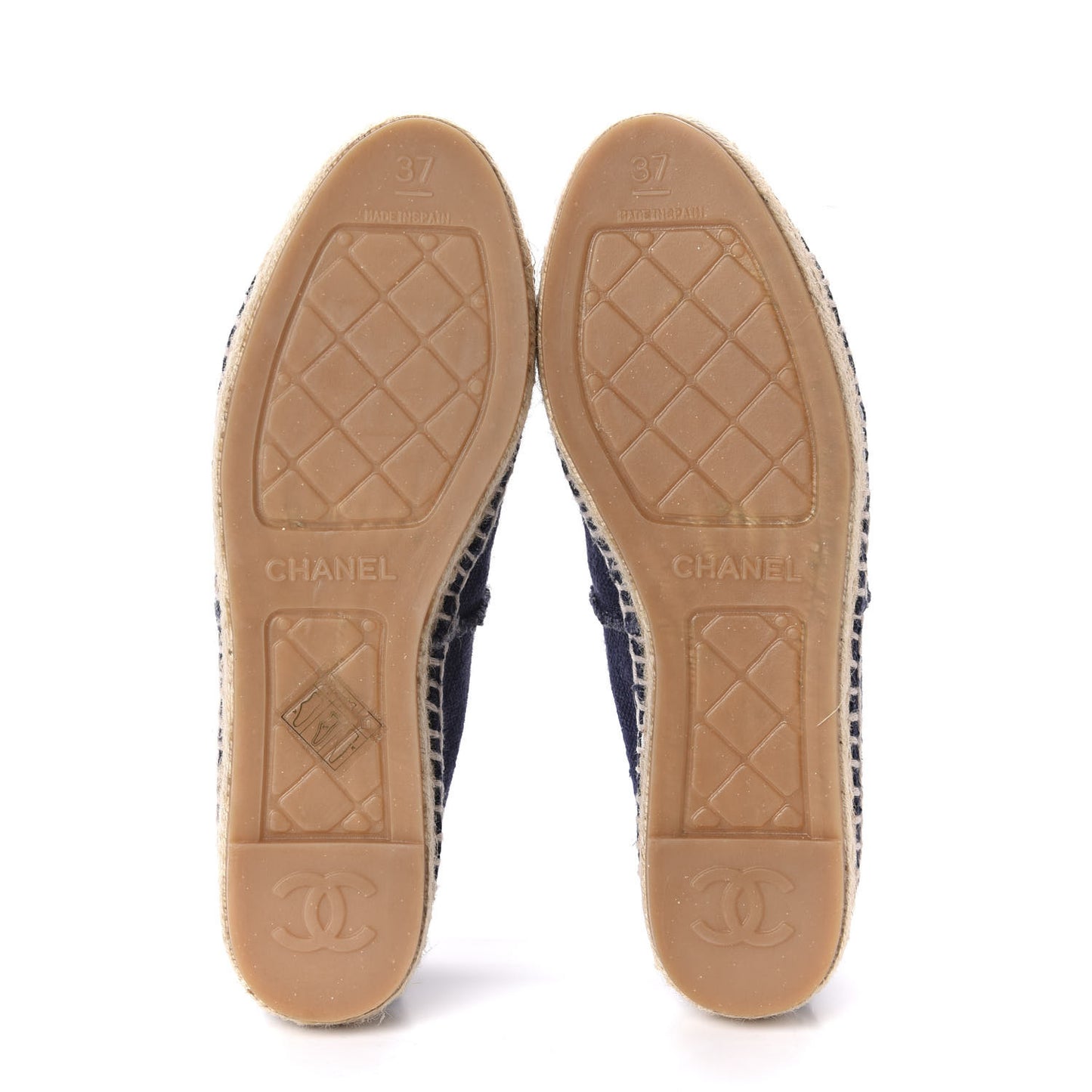 Linen CC Espadrilles 37 Blue Black