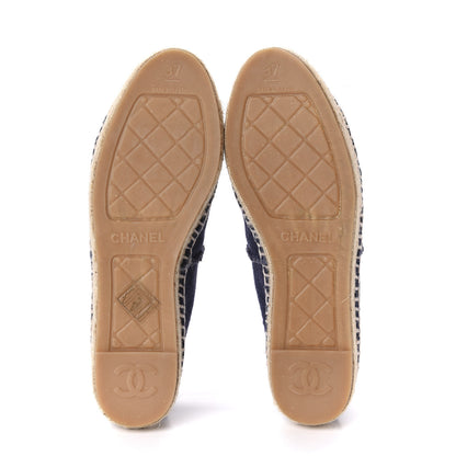 Chanel Linen CC Espadrilles 37 Blue Black 5 of 11