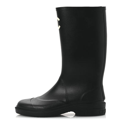 Chanel Caoutchouk CC High Boots 40 Black 1 of 13