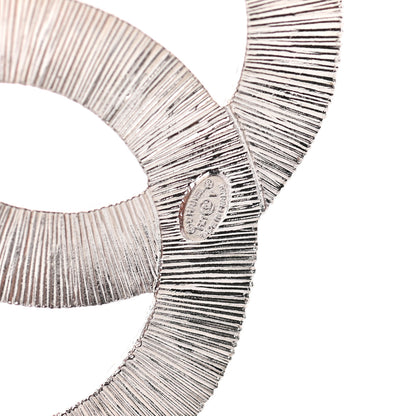 Chanel Baguette Crystal CC Brooch Silver 4 of 5