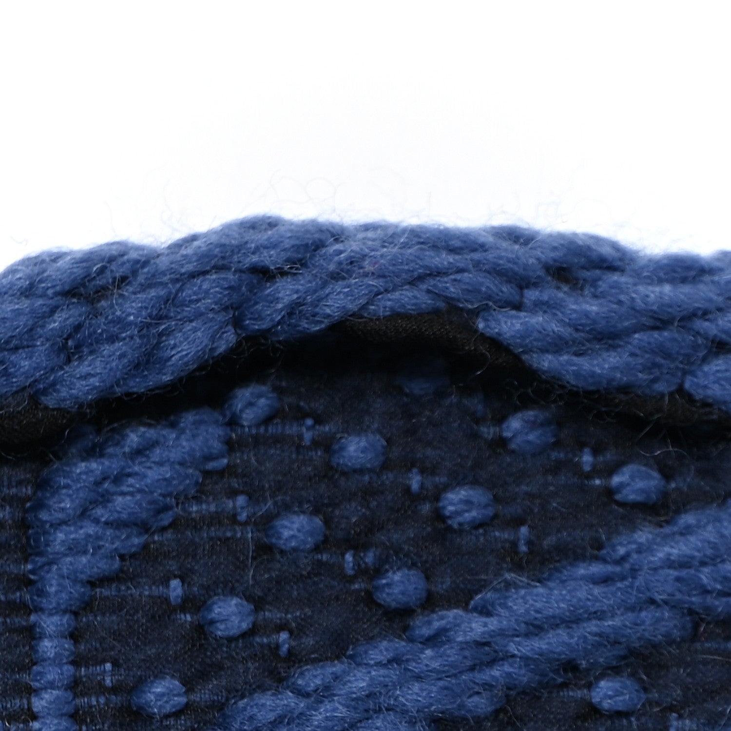 Louis Vuitton Wool Silk Logomania Scarf Denim Dark 6 of 7