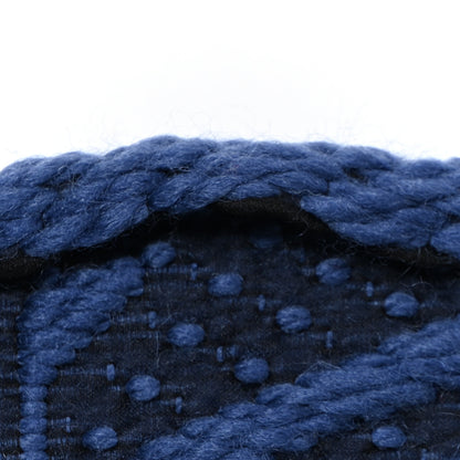 Louis Vuitton Wool Silk Logomania Scarf Denim Dark 6 of 7