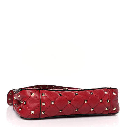 Valentino Garavani Nappa Small Rockstud Spike Shoulder Bag Rosso Valentino 4 of 9