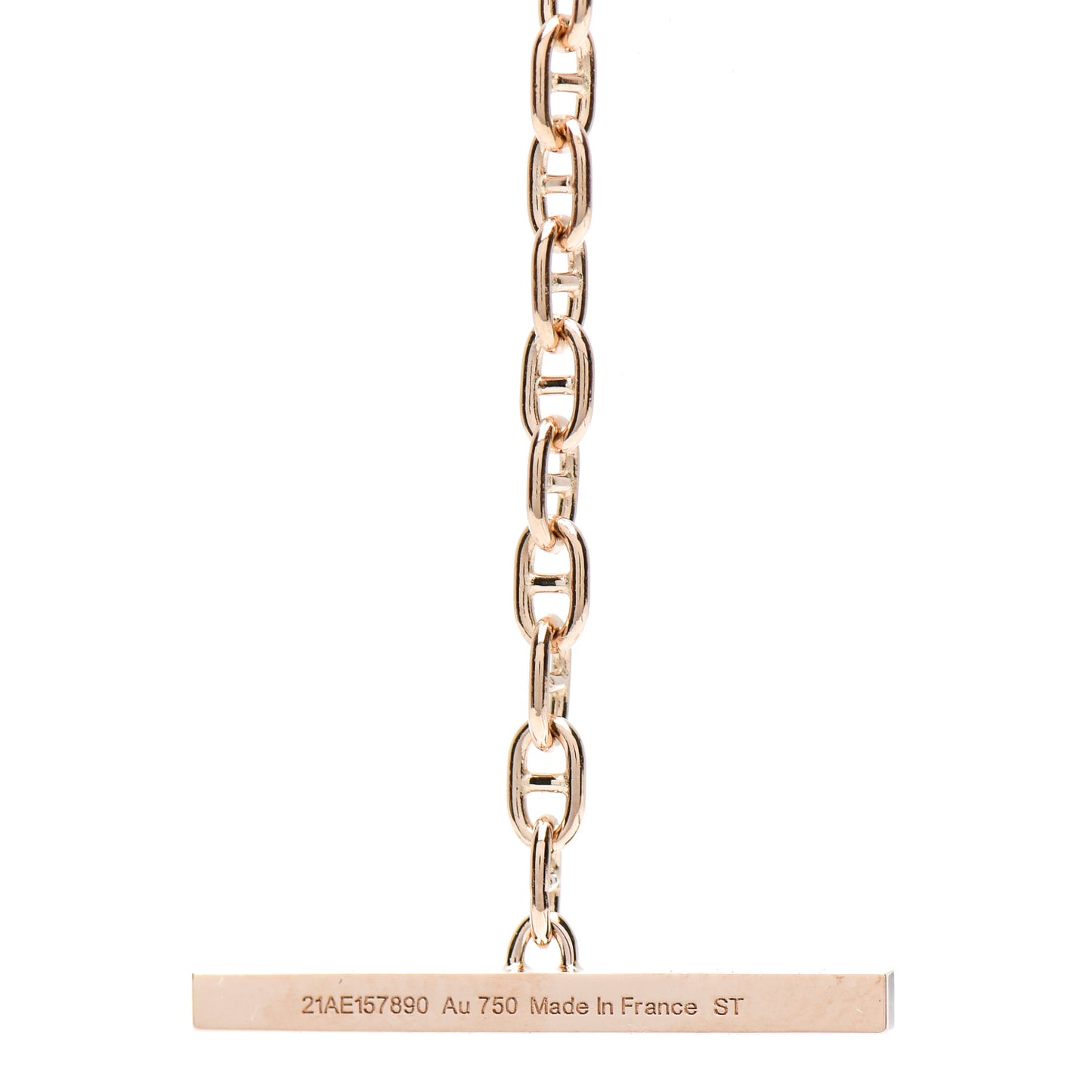 18K Rose Gold Diamond Chaine D'Ancre Contour Bracelet ST