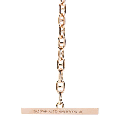 Hermes 18K Rose Gold Diamond Chaine D'Ancre Contour Bracelet ST 4 of 5