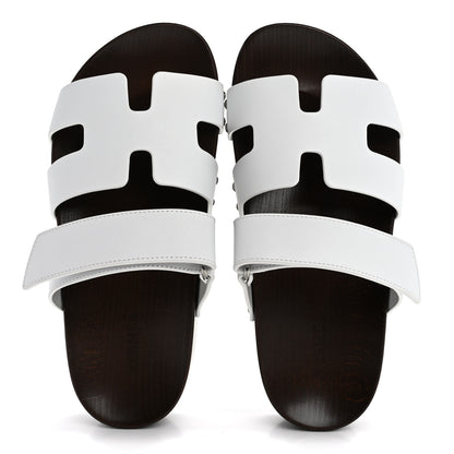 Hermes Calfskin Womens Kos Clog 35 White 2 of 10