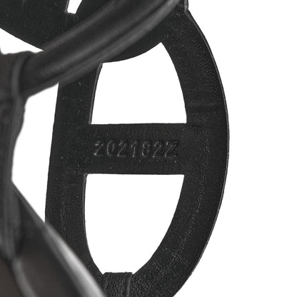 Hermes Nappa Womens Beach Sandals 36.5 Black 8 of 9