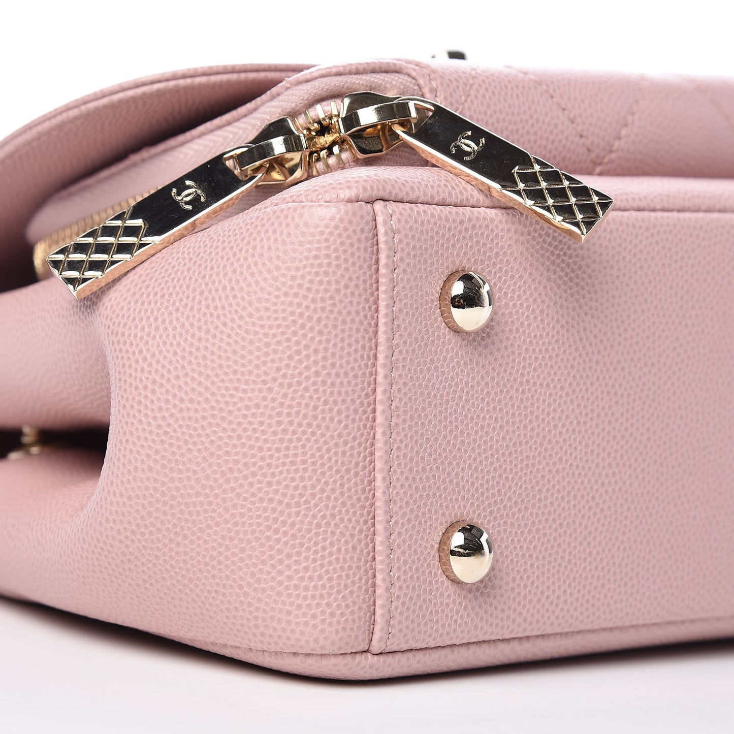 Caviar Quilted Small Business Affinity Flap Light Pink
