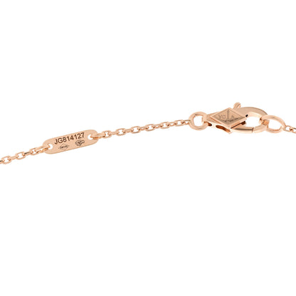 Van Cleef & Arpels 18K Rose Gold Carnelian Sweet Alhambra Pendant Necklace 5 of 6