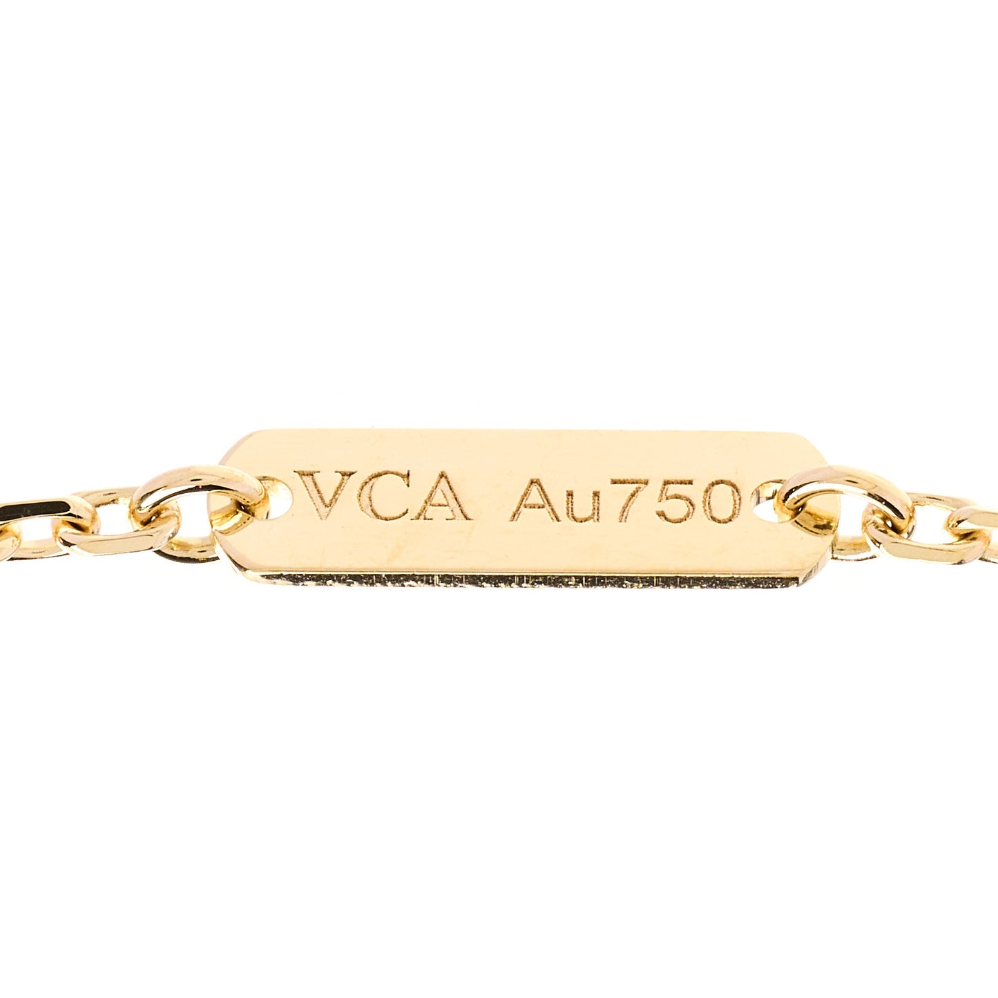 18K Yellow Gold Malachite Vintage Alhambra Pendant Necklace