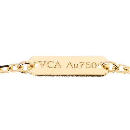 Van Cleef & Arpels 18K Yellow Gold Malachite Vintage Alhambra Pendant Necklace 4 of 7