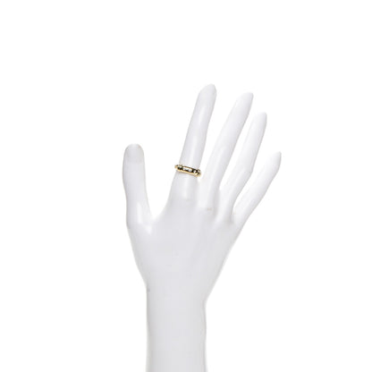 David Yurman 18K Yellow Gold 3 Diamond Metro Cable Ring 51.5 6 2 of 4