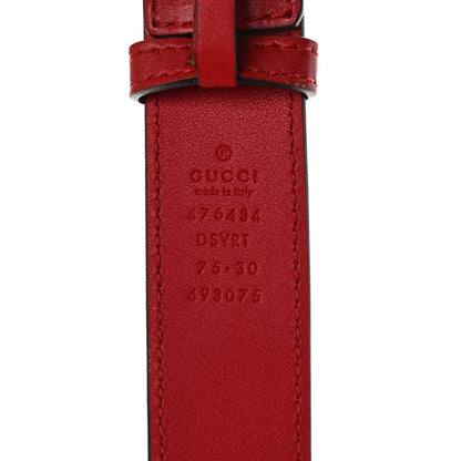 Gucci Calfskin Matelasse GG Marmont Belt Bag 75 30 Hibiscus Red 8 of 11