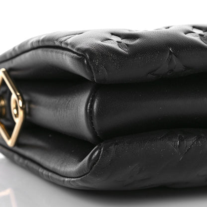 Louis Vuitton Lambskin Embossed Monogram Coussin PM Black 8 of 10