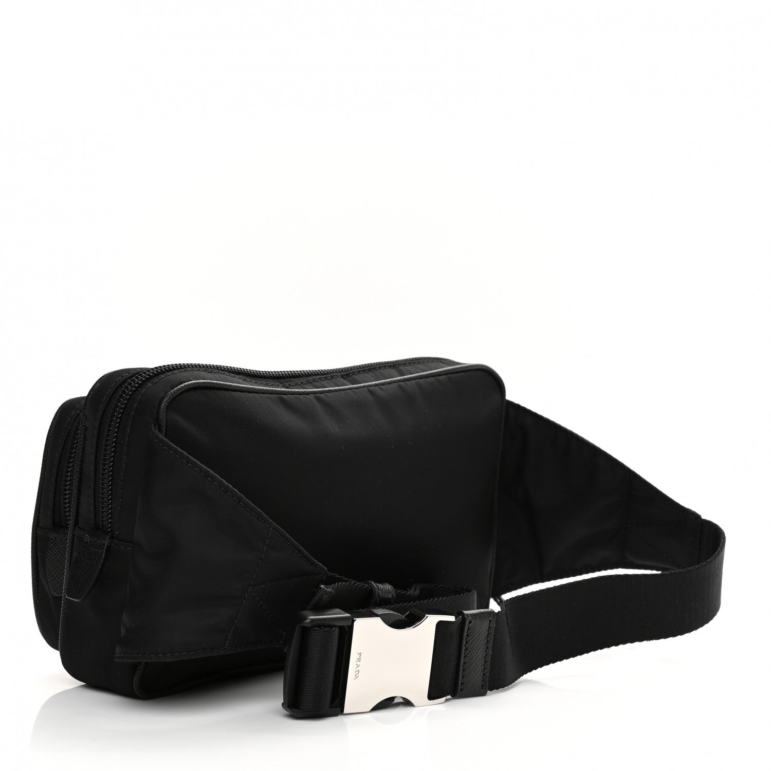 Prada Tessuto Nylon Saffiano Belt Bag Black 2 of 9