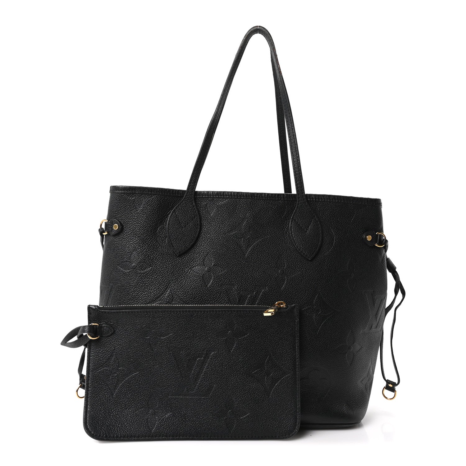 Louis Vuitton Empreinte Monogram Giant Neverfull MM Black 2 of 9