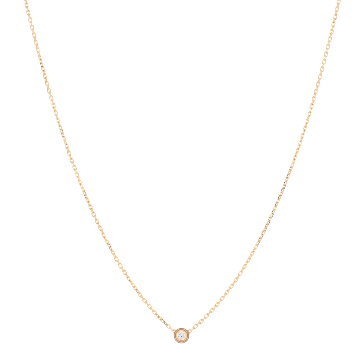 18K Pink Gold Diamond XS D'Amour Pendant Necklace