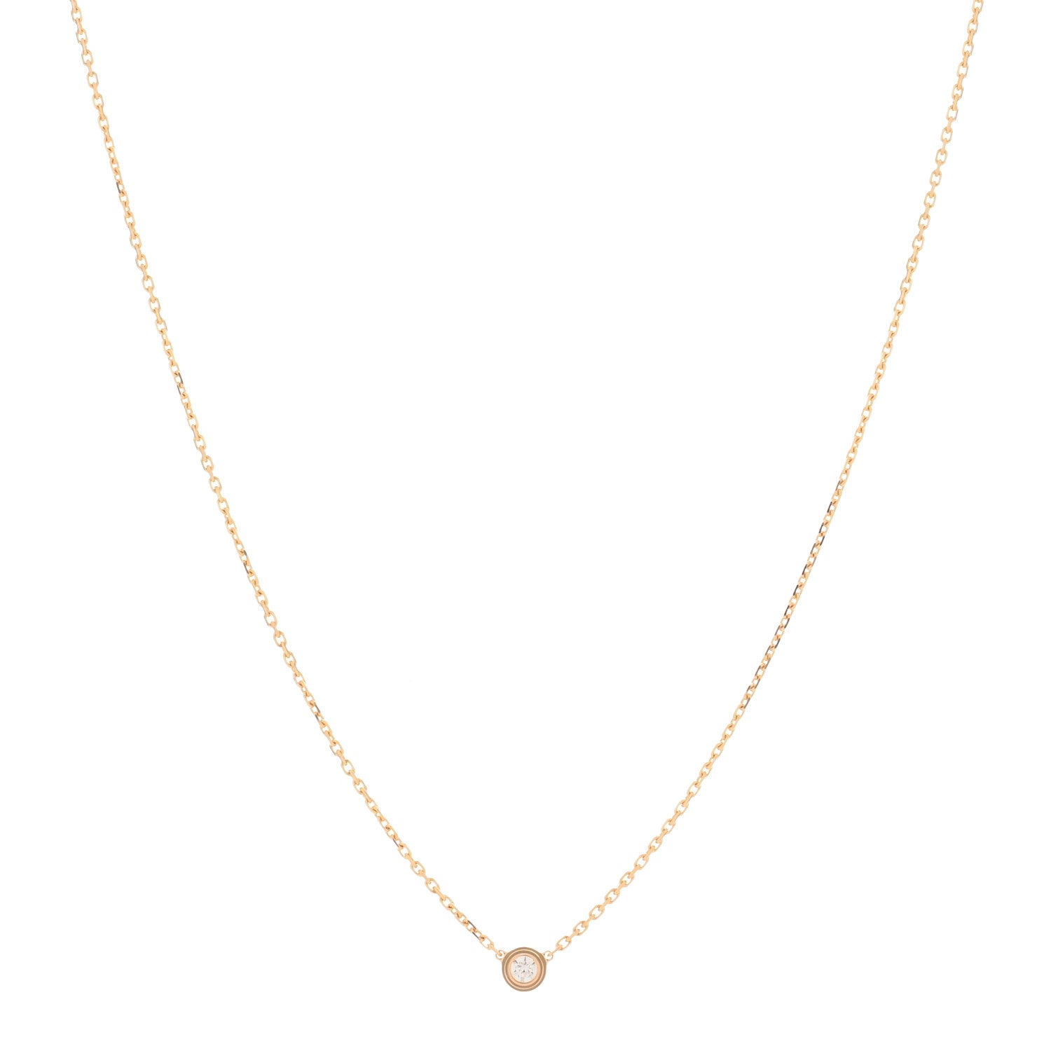 Cartier 18K Pink Gold Diamond XS D'Amour Pendant Necklace 1 of 4