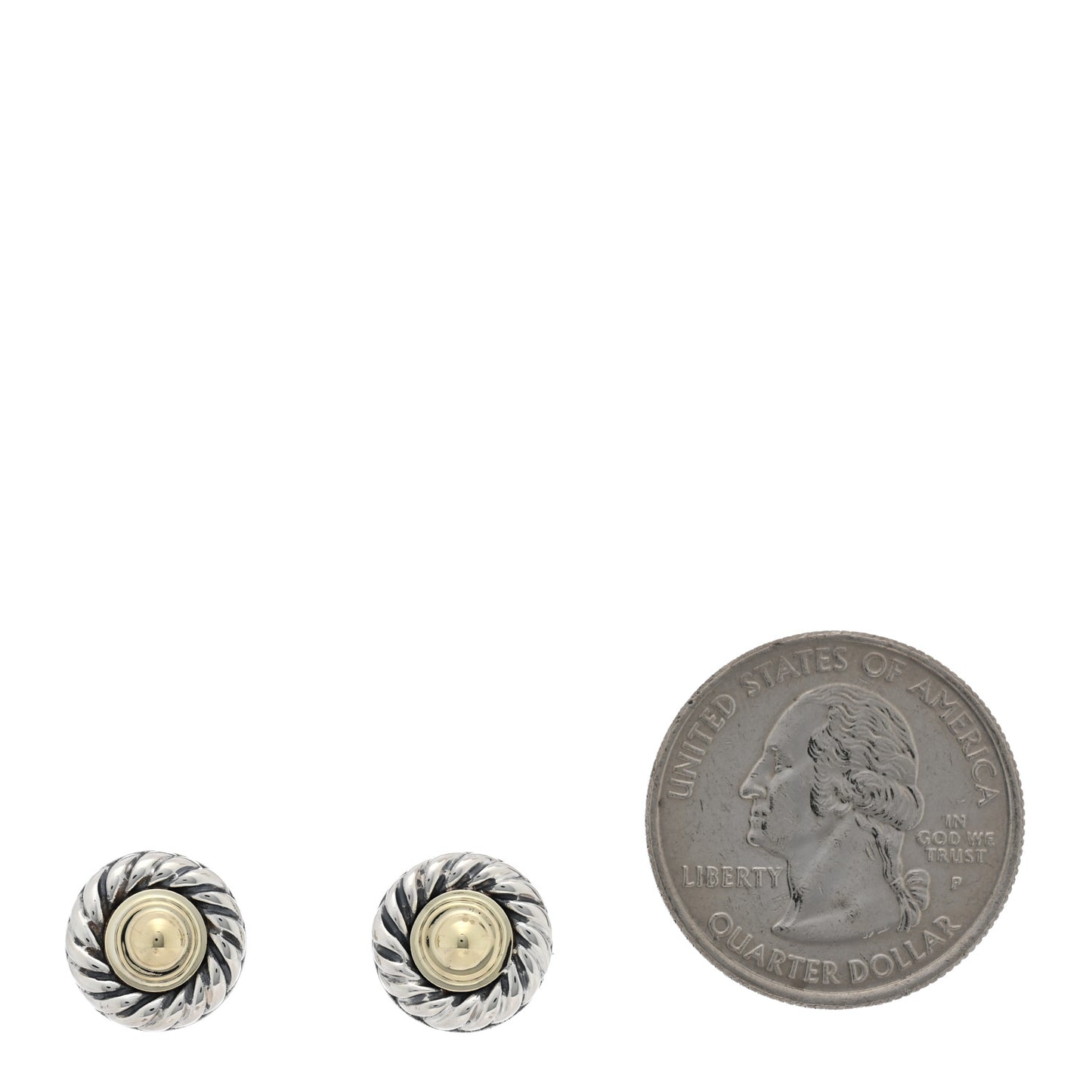 Sterling Silver 14K Yellow Gold Cookie Earrings