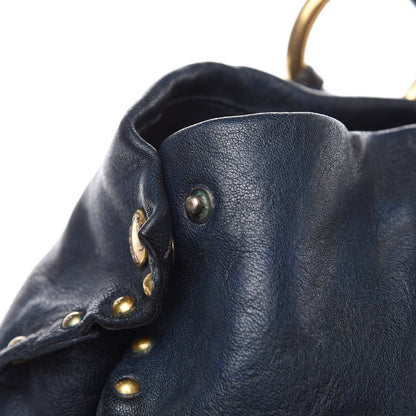 Prada Nappa Studded Aviator Shopping Tote Blue 14 of 19