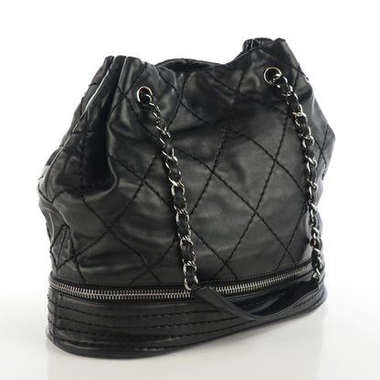 Chanel Lambskin Expandable Tote Black 3 of 7