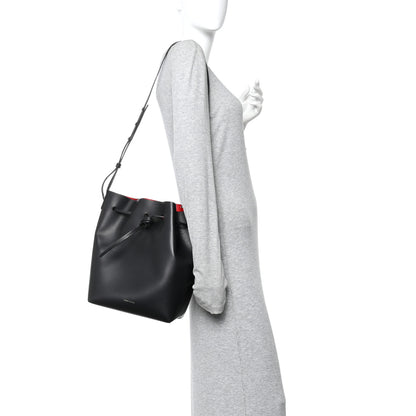 Mansur Gavriel Vegetable Tanned Calfskin Bucket Bag Black Flamma 2 of 11
