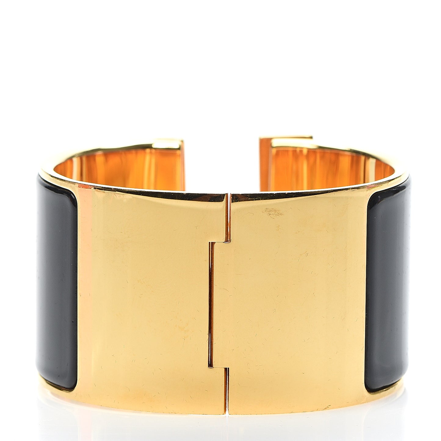 Enamel Extra Wide Clic Clac H Bracelet PM Black