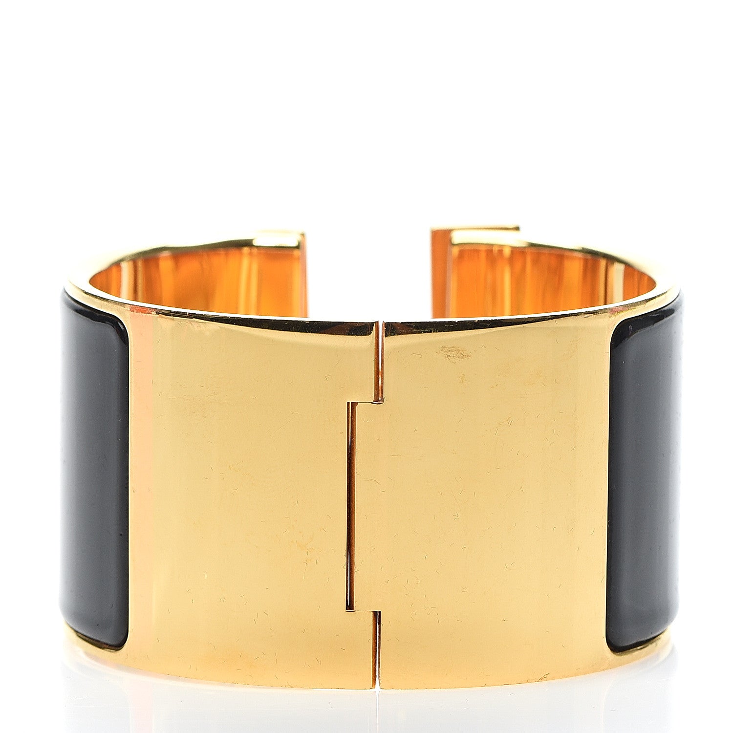 Hermes Enamel Extra Wide Clic Clac H Bracelet PM Black 2 of 6