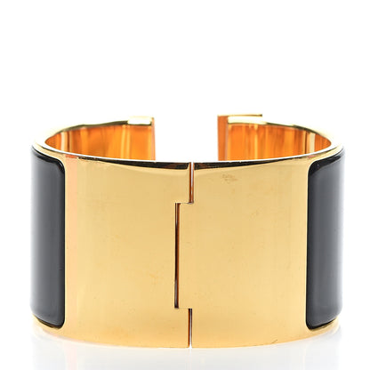 Hermes Enamel Extra Wide Clic Clac H Bracelet PM Black 2 of 6