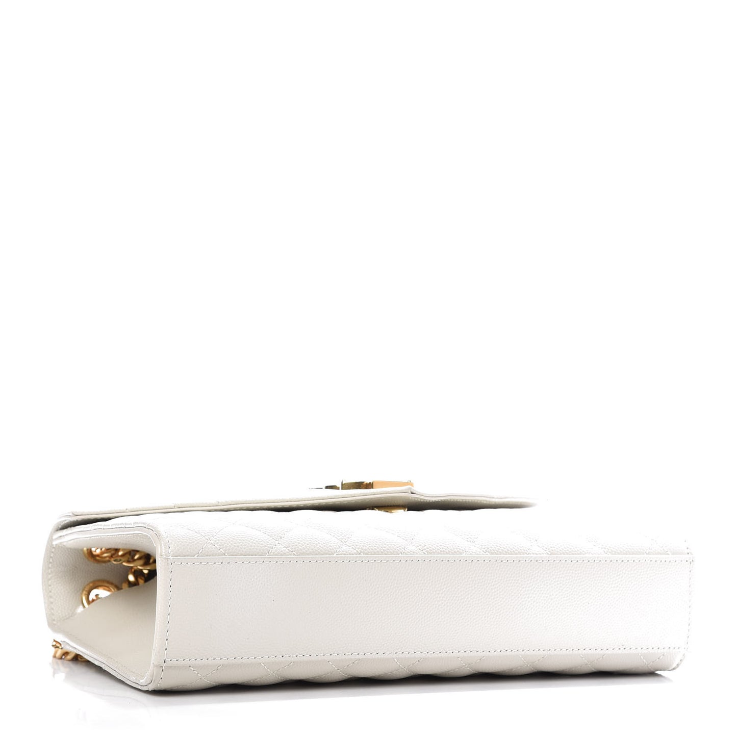 Grain De Poudre Textured Mixed Matelasse Medium Triquilt Monogram Satchel Porcellana