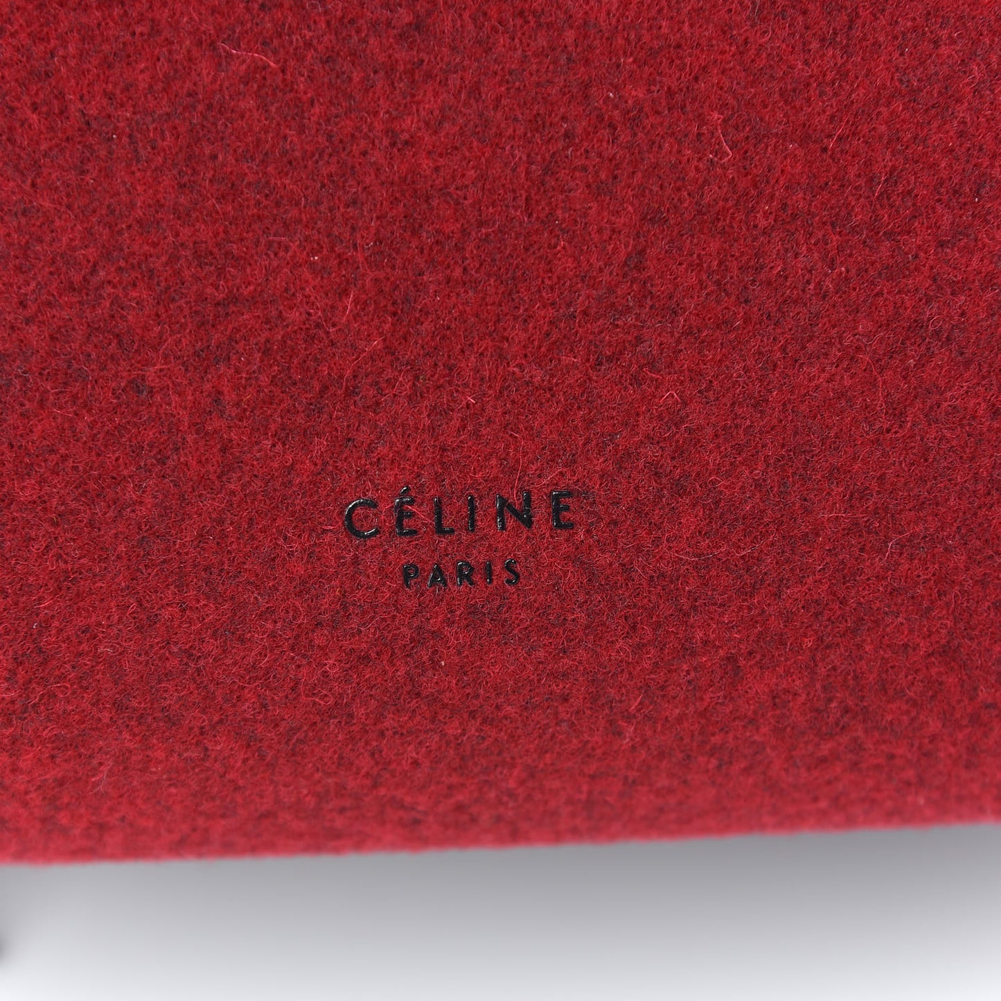 Felt Smooth Calfskin Mini Belt Bag Red