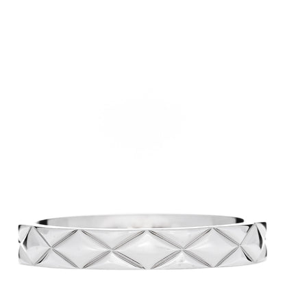 Chanel Platinum Small Matelasse Ring 56 7.5 1 of 4