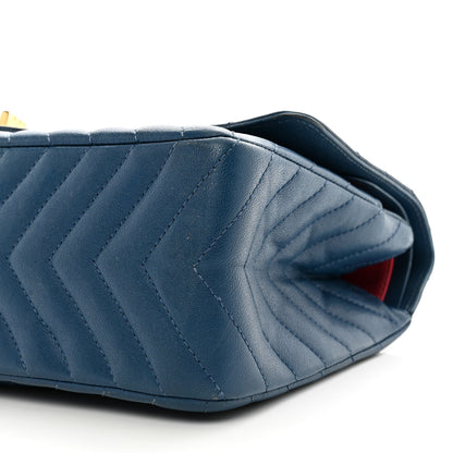 Chanel Sheepskin Chevron Quilted 2.55 Reissue 226 Flap Navy Blue 10 of 13