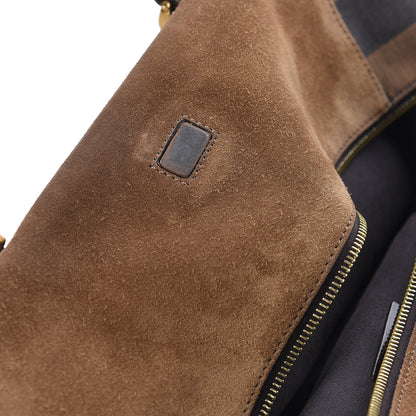 Fendi Pequin Vitello Magnetic Top Satchel Tobacco Foresta 9 of 12