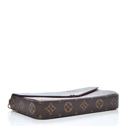 Louis Vuitton Monogram Pochette Felicie Chain Wallet Fuchsia 4 of 8