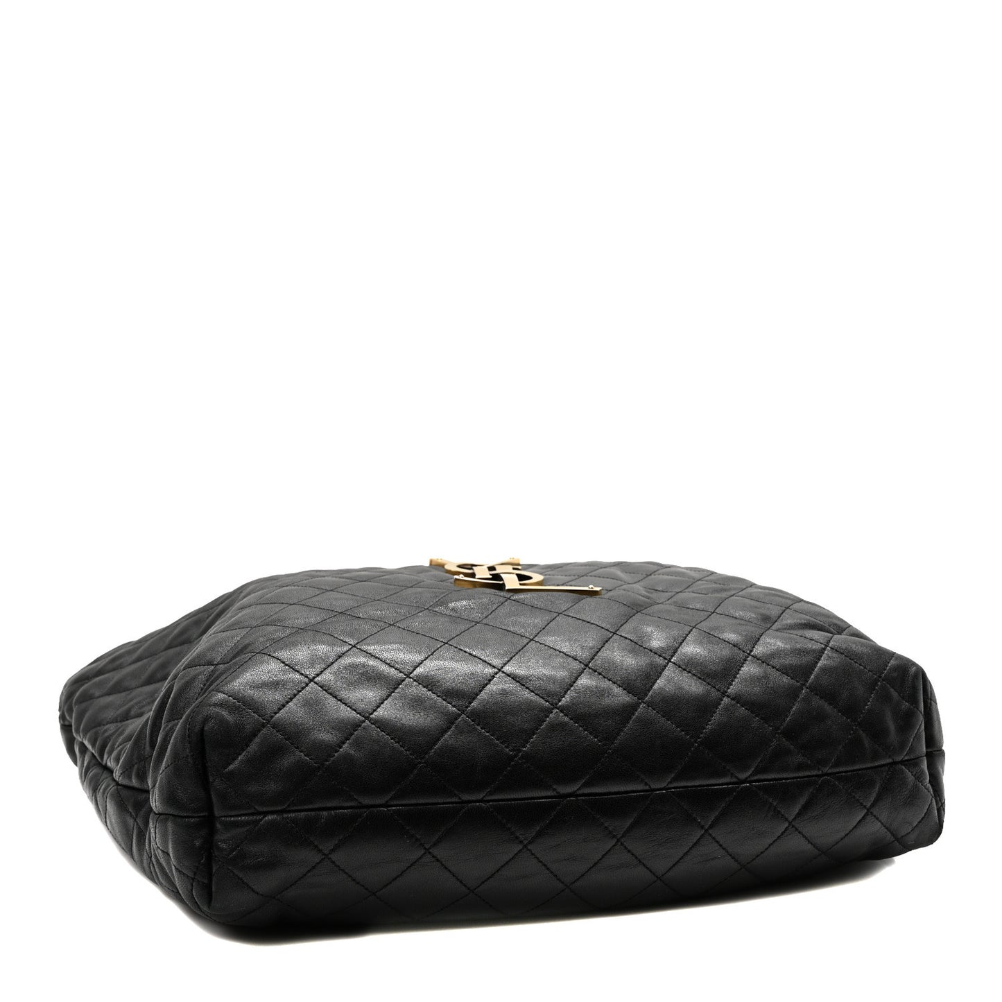 Lambskin Quilted Maxi Icare Shopping Tote Black
