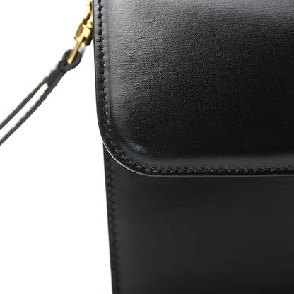 Celine Shiny Calfskin Triomphe Clutch Black 14 of 18