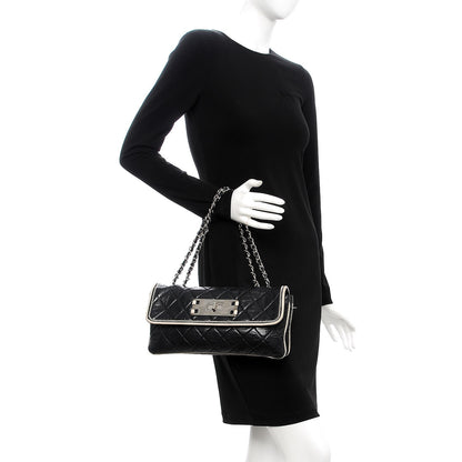 Chanel Lambskin East West Accordion Flap Black 3 of 23