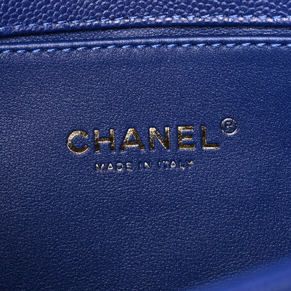 Chanel Caviar Quilted Medium Boy Flap Blue 6 of 11
