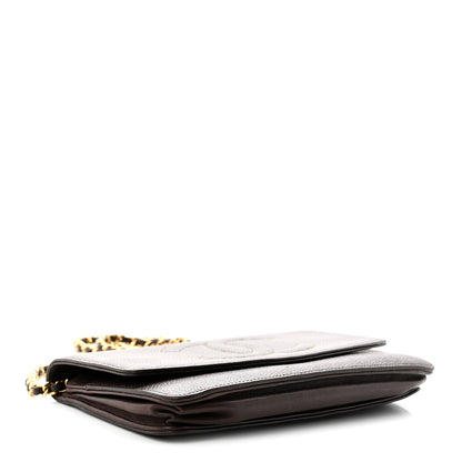 Chanel Caviar Timeless CC Wallet On Chain WOC Dark Brown 4 of 14