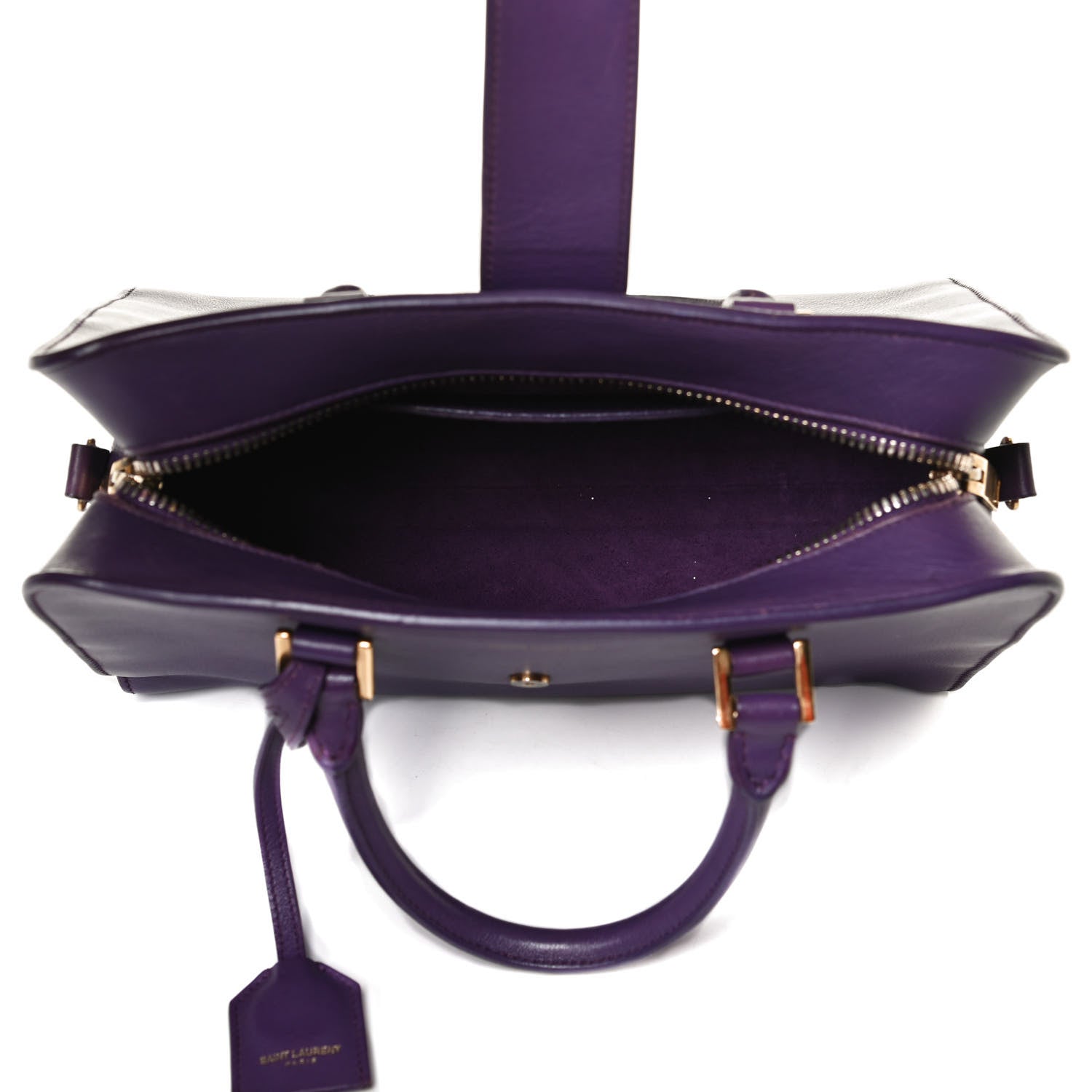 Saint Laurent Calfskin Monogram Baby Cabas Purple 5 of 16